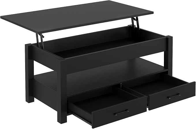 Rolanstar Coffee Table, 47.2" Lift Top Coffee Table - Image 7