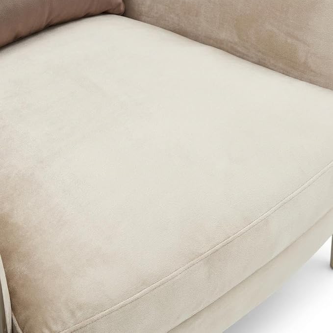 Michael Amini Villa Cherie Brown Side Chair Porcini Velvet Upholstery Solid & - Image 9