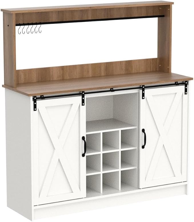4ever2buy Farmhouse Coffee Bar Cabinet - Image 4