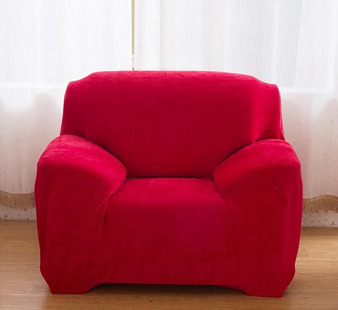 vctops 1-Piece Velvet Plush Stretch Chair Sofa Slipcover Soft Fuzzy Fluffy - Image 3