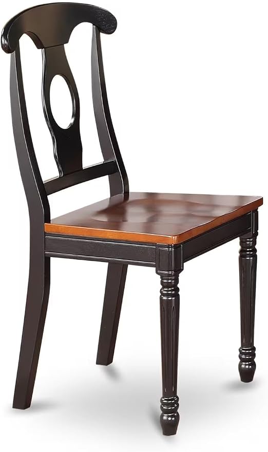 East West Furniture KEC-BLK-W Kenley Kitchen Dining Chairs - Image 4