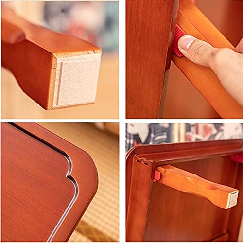 Multifunctional Korean Wooden Coffee Table, Square Folding Dining Table - Image 4