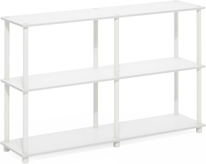 Furinno Turn-N-Tube Storage Shelves, 3-Tier 47.4 Wide Book Shelf, Corner Shelf - Image 6