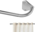 GXOACKJ Silver Curtain Rods for Windows 48 to 84 inch, 5/8 inch Adjustable Wrap by GXOACKJ