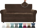 ZNSAYOTX Luxury Velvet Couch Cover 4 Piece Stretch Sofa Covers by ZNSAYOTX