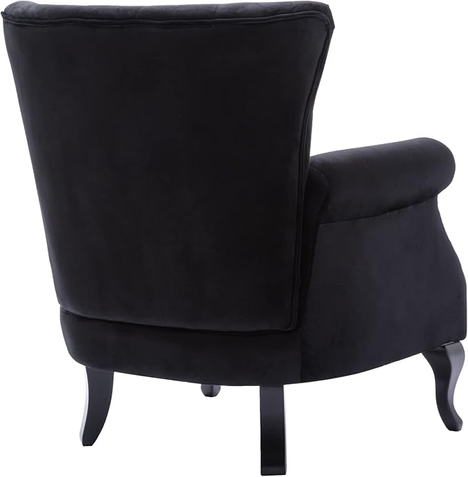 Mid Century Modern Accent Chair Upholstered Armchair Comfy Velvet Fabric Single - Image 8