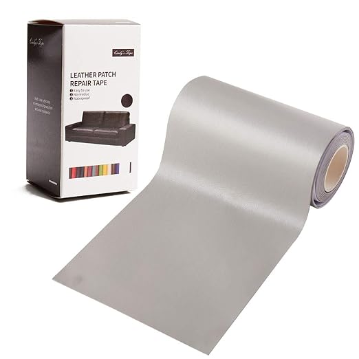 Leather Repair Patch Kit Light Gray 4 x 60 inch Leather Repair Tape Self by Cindy%27s+Tape
