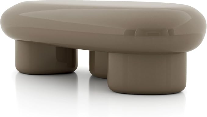 24/7 Shop at Home Kavren Modern 37-inch Oval Glossy Low Profile Coffee Table - Image 10
