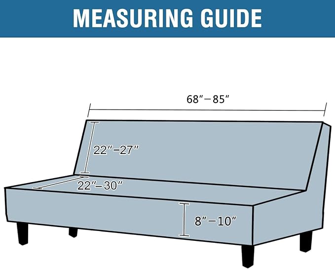 H.VERSAILTEX Real Velvet Futon Cover Armless Sofa Covers Sofa Bed Covers - Image 7