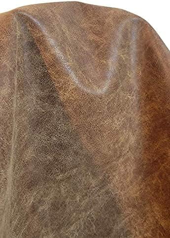 NAT Leathers™ | Acorn Brown Crazy Horse Soft Faux Leather Sheet PU | by The by NATLeathers
