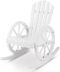 Outvita Adirondack Rocking Chair, Wood Wagon Rocker, Outdoor Wooden Carbonized by Outvita