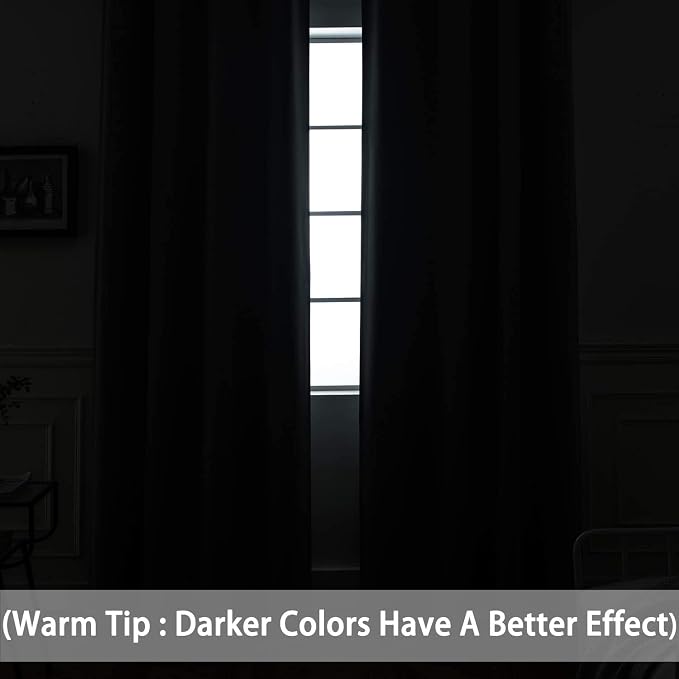 Yakamok Blackout Curtains Room Darkening Thermal Insulated - Image 2