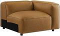 Modway Auren Vegan Leather Right Modular Armchair in Camel by Modway