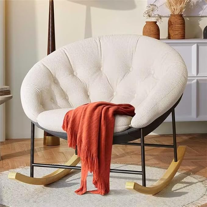 Kidirect Wide Rocking Chair Nursery, Comfy Saucer Nursery Rocking Chairs by Kidirect