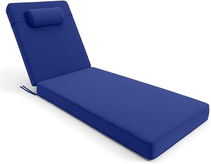Chaise Lounge Cushion for Outdoor Furniture, Waterproof, Fade-Resistant and by Unknown