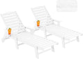 Patio Chaise Lounge Chair Set of 2, Oversize Lounge Chairs by Serique