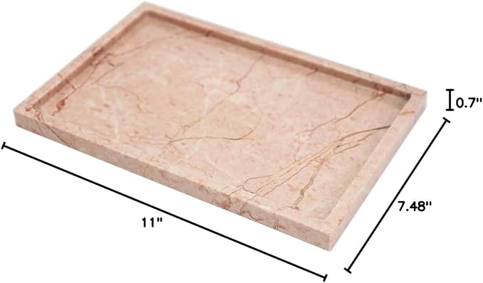 Real Luxurious Natural Marble Vanity Tray Genuine Marble Storage Tray - Image 9