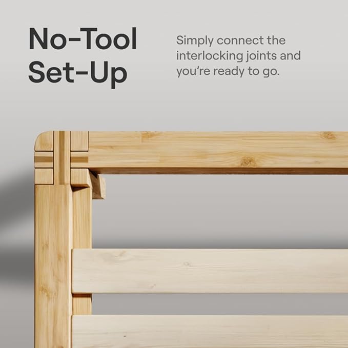 Nectar Bamboo Platform Bed Frame & Headboard - Image 6
