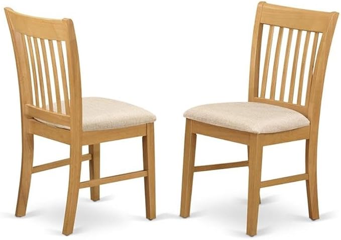 East West Furniture NDNO5-OAK-C 5 Piece Modern Dining Table Set Includes a - Image 4
