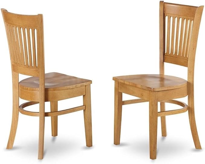 East West Furniture NDVA5-OAK-W 5 Piece Dining Room Furniture Set Includes a - Image 4