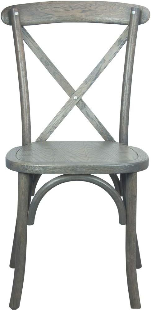 EMMA + OLIVER Grey X-Back Chair - Image 6