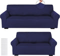 Peryiter 2 Pcs Sofa Covers Couch and Loveseat Covers Set Stretch Sofa Slipcover by Peryiter