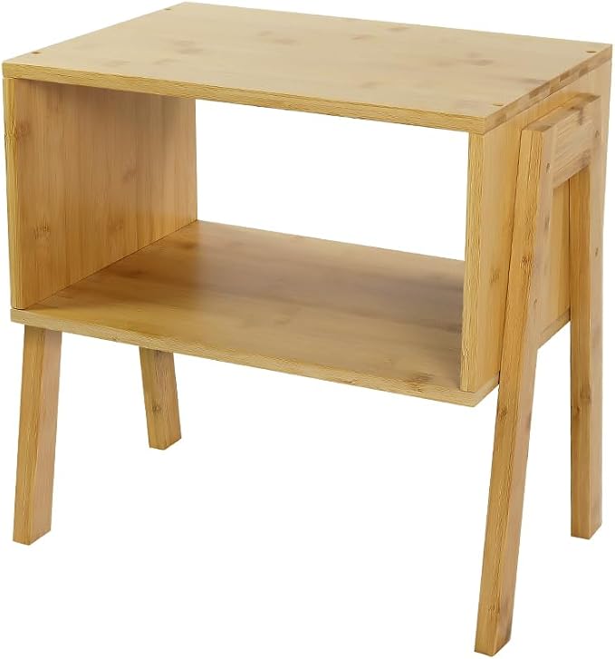 KKTONER Modern Bamboo Nightstands End Tables Bedroom by KKTONER