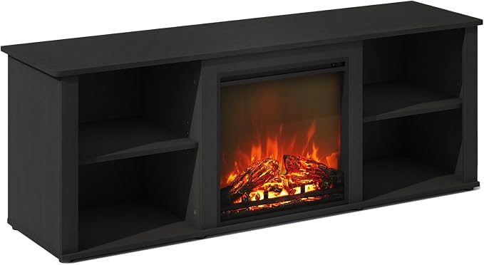 Furinno Jensen Fireplace TV Stand, NO Heat Decorative Electric Fireplace TV by Furinno-FitsYourSpaceFitsYourBudget