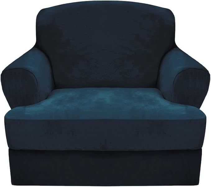 CUCRAF T Cushion Sofa Cover 2 Piece Armchair Slipcovers, Soft Thick Velvet by CUCRAF