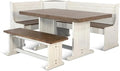 Pemberly Row Dining Set Wood, Rectangular in Off White by PEMBERLYROW