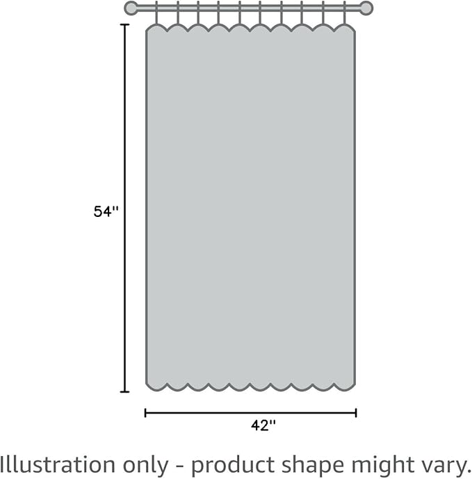 Deconovo Blackout Curtains, Thermal Insulated, W42 x L54 2 Panels, Back Tab - Image 9