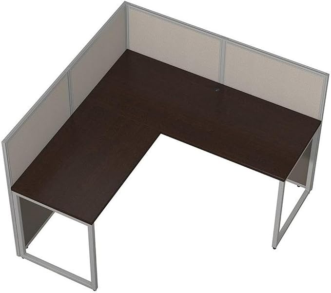 Bush Business Furniture Easy Office 60W L Shaped Cubicle Desk Workstation - Image 4