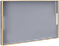 MAONAME Gray Serving Tray with Handles, Modern Grey Decorative Tray by MAONAME