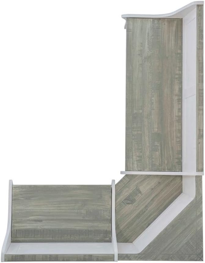 Riverbay Furniture Coastal Wood Corner Dining Nook - Image 3