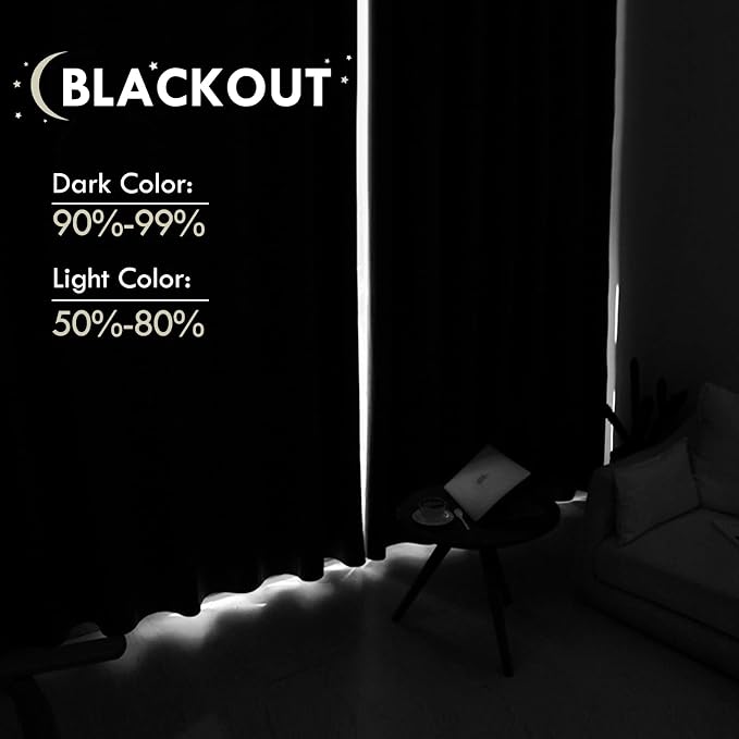 DWCN Grey Blackout Curtains for Bedroom, Thermal Insulated Energy Saving Room - Image 4