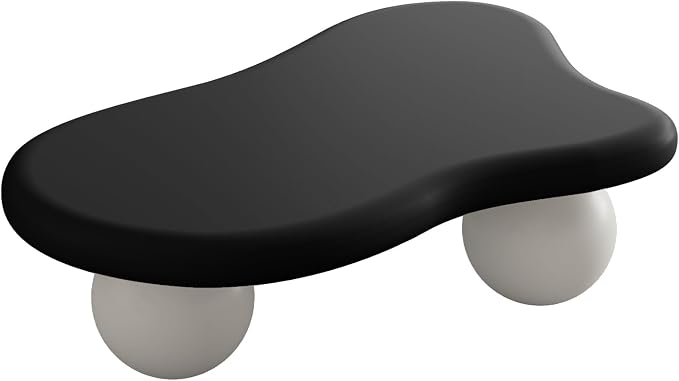 40” Cloud Coffee Table with 3 Ball Legs, Modern Irregular Center Table - Image 7