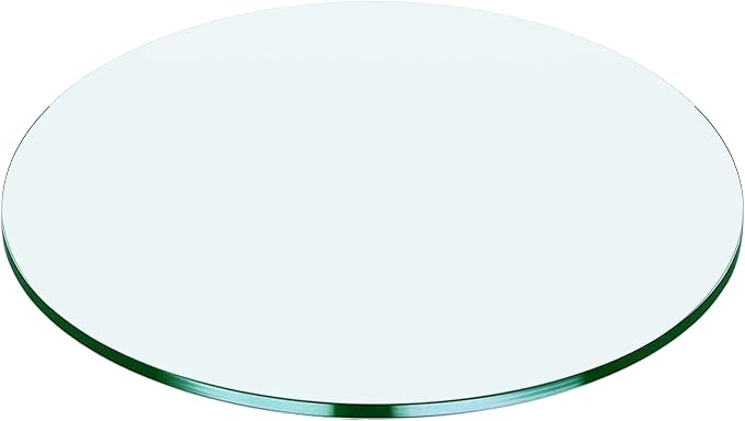 54" Round Tempered Glass Table Top by Unknown
