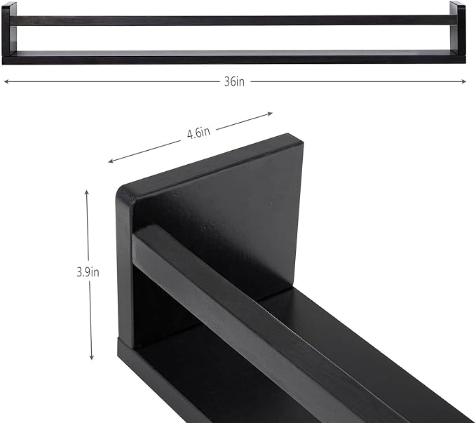 AZSKY Black Nursery Bookshelves - Image 3