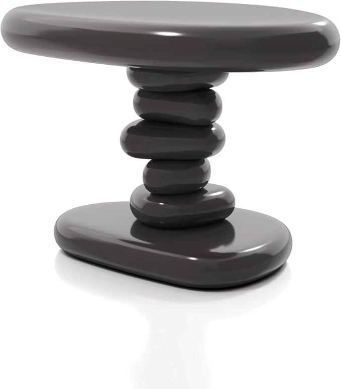 24/7 Shop at Home Kavren Modern 22-inch Oval Glossy Pedestal End Table - Image 9