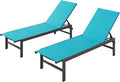 Vexwalx Outdoor Lounge Chairs Set of 2, Aluminum Patio Chaise Lounge Chairs by Vexwalx