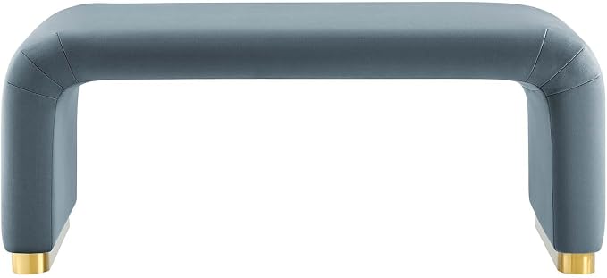 Modway EEI-6735-BRA-CAB Koda Performance Velvet Waterfall Ottoman, Brass Cadet - Image 5