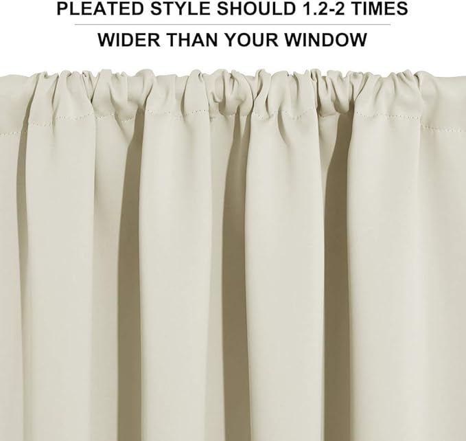 RYB HOME Privacy Bathroom Window Curtains, Short Thermal Insulated Heat - Image 6