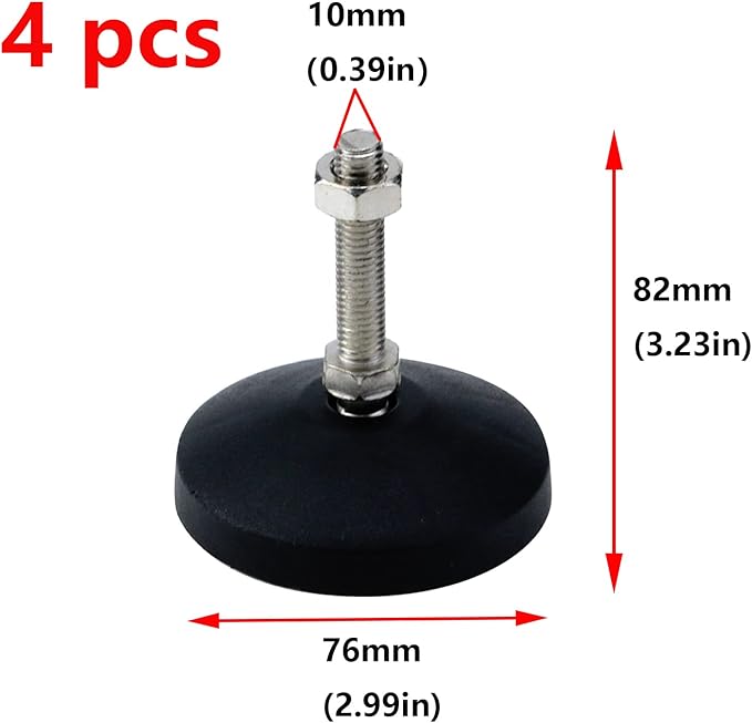 Antrader Swivel Leg Levelers, Adjustable Furniture Feet，Heavy Duty Leveling - Image 2