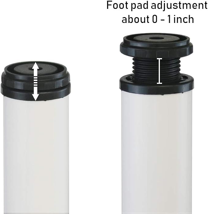 QLLY 16 Inch Adjustable Metal Coffee Table Legs, Heavy Duty Round Furniture Legs - Image 3