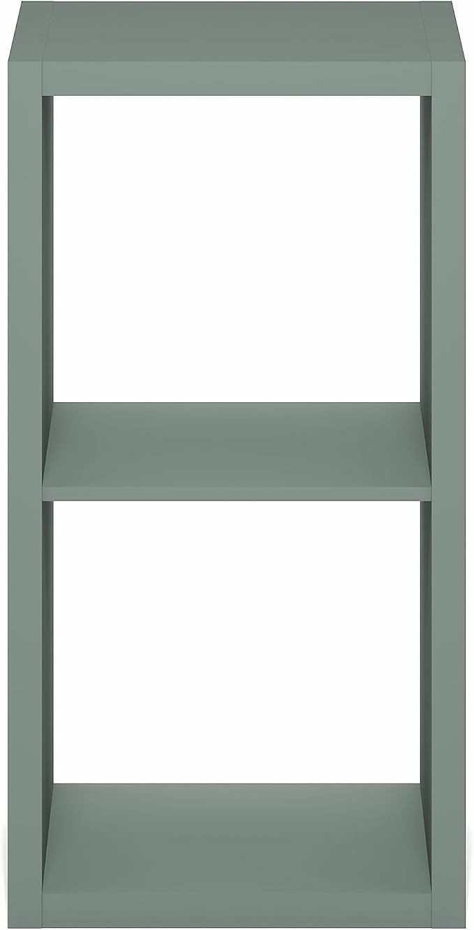 Furinno Cubicle Book Shelf, 2-Cube Bookshelf, Extra Thick Frame Horizontally & - Image 9