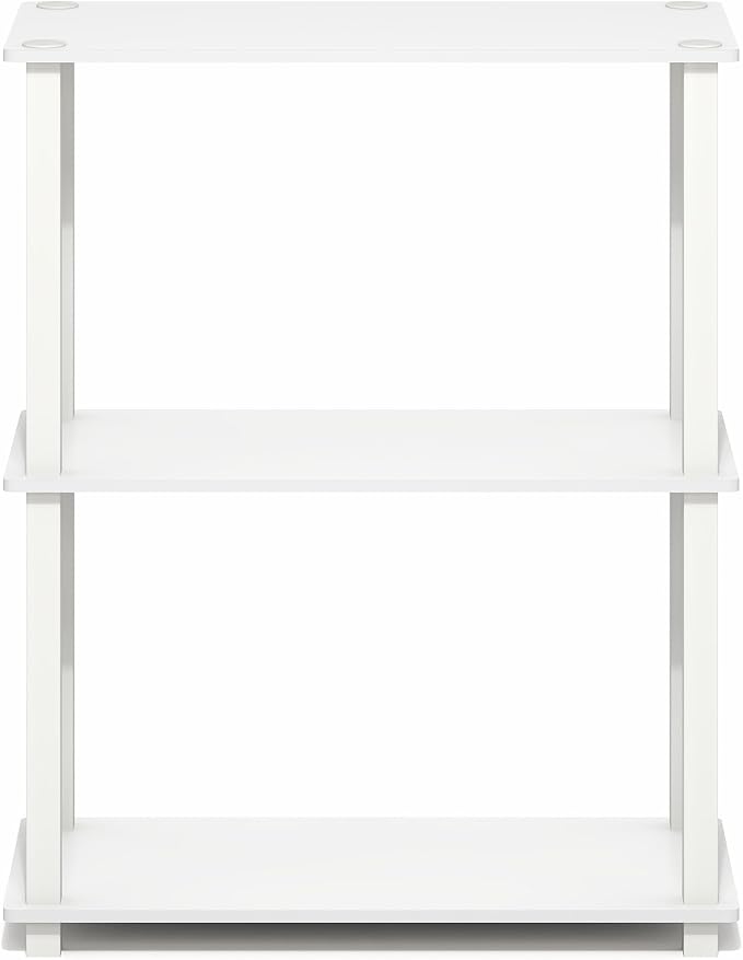 Furinno Turn-S-Tube Storage Shelves, 3-Tier Book Shelf, Corner Shelf, Toolless - Image 7