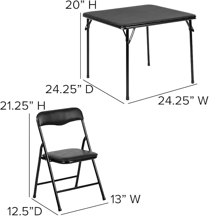 Flash Furniture Mindy Kids 5-Piece Folding Table and Chairs Set - Image 5