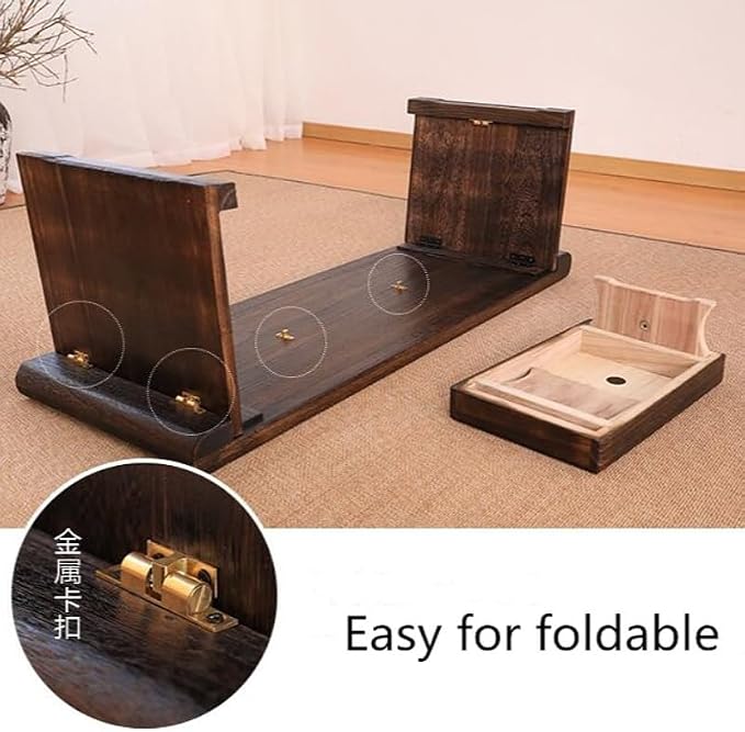 Rustic Side Table Wooden Floor Table - Image 6