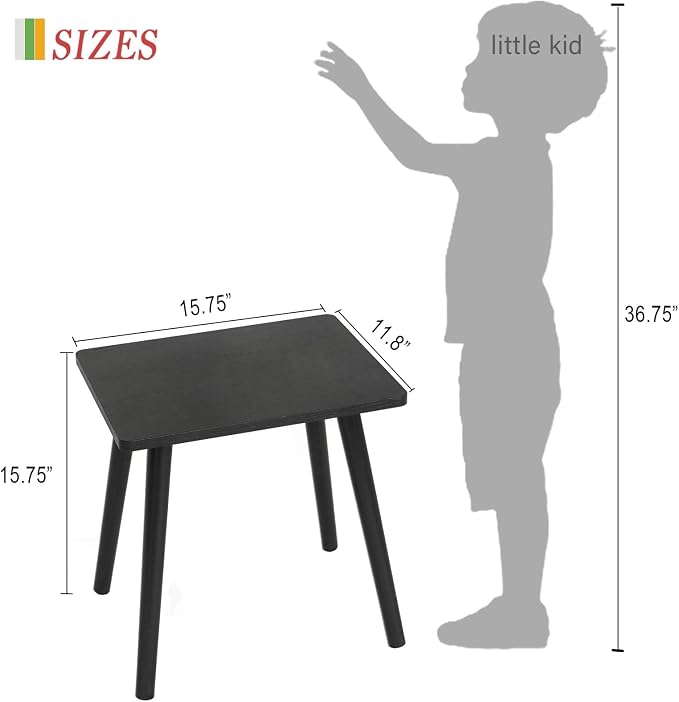 AWASEN Side Table, Small Black End Table - Image 3