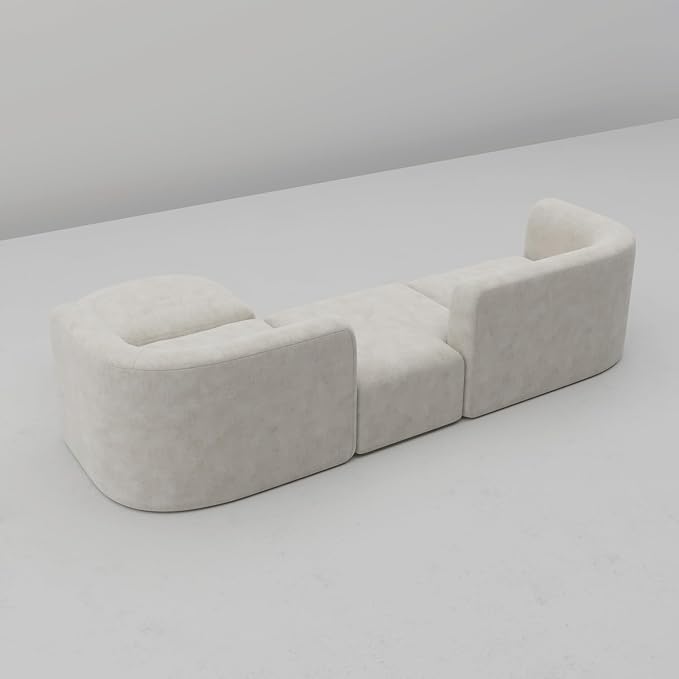 Acanva Luxury Modern Tight Curved Back Velvet Sofa, Minimalist Style Comfy Couch - Image 8